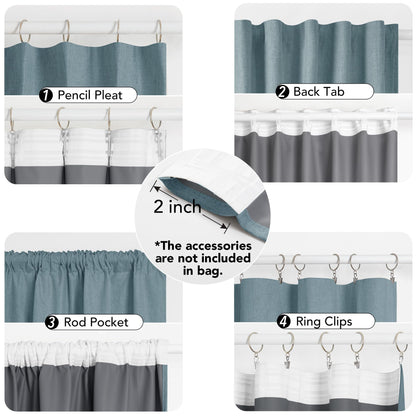 100% Blackout Pinch Pleat Curtains, Cream, 2 Panels