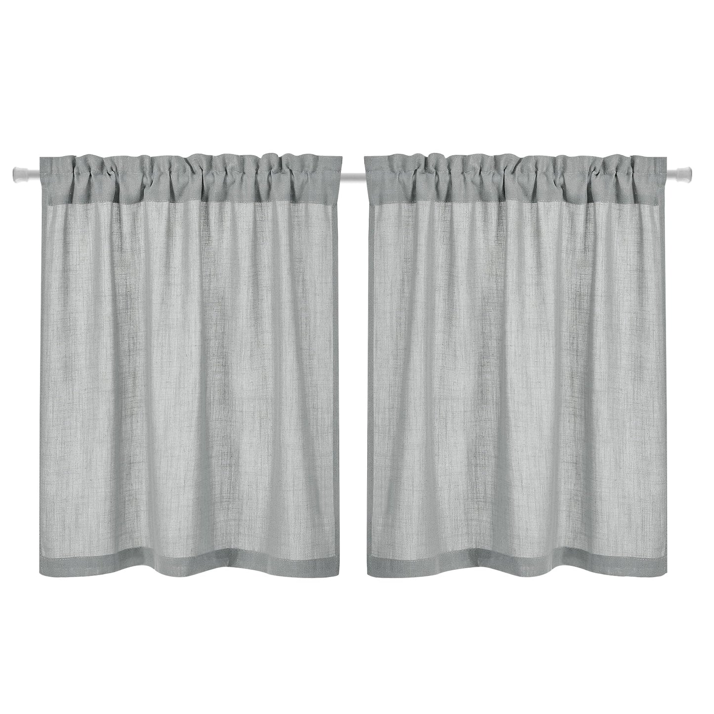 Natural Farmhouse Cafe Tier Curtains, 2 Panels