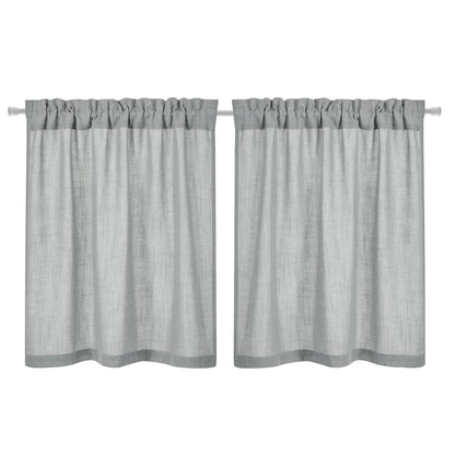 Natural Farmhouse Cafe Tier Curtains, 2 Panels