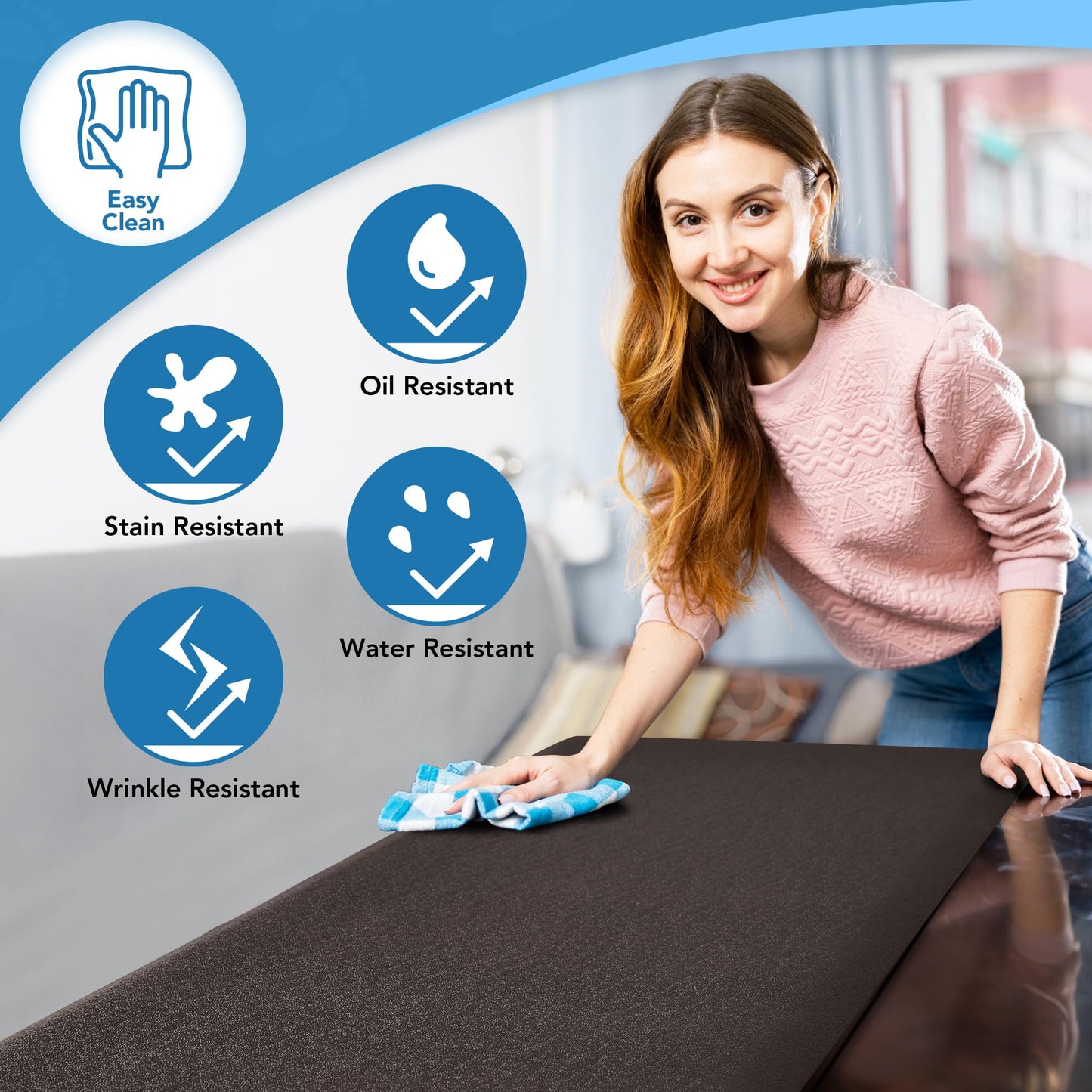 Cushioned Anti-Fatigue Kitchen Mat, 17x28 Inch, Grey