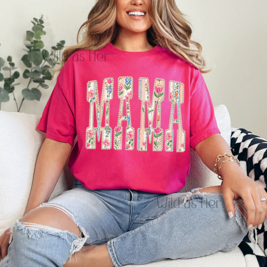 Stripe Floral Mama