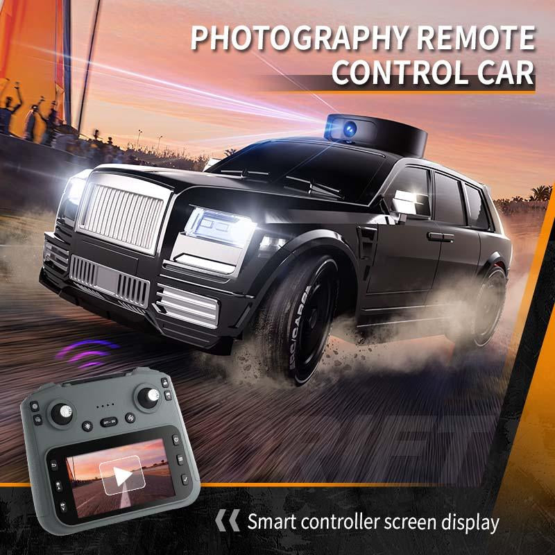 Hotfree 1/24 RC Drift Car with HD Camera, 4WD High Speed FPV Remote Control Car with Dual Joystick Screen Remote, Rotatable & Elevating Camera Live Video, Indoor Outdoor Racing Toy, Valentine Birthday Christmas Gift for Kids Boys