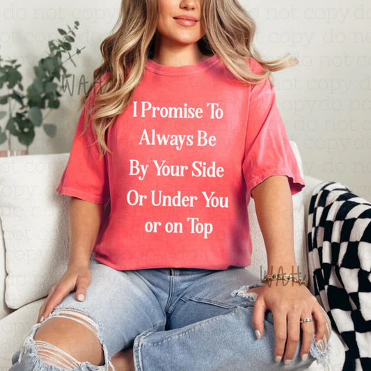 Under you or on top