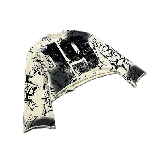 Graffiti Jersey Long Sleeve Shirt