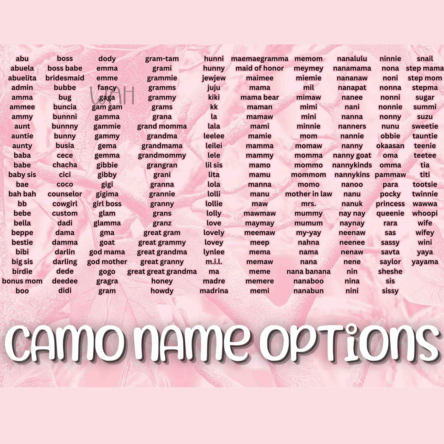 Camo Names - Grey/blue