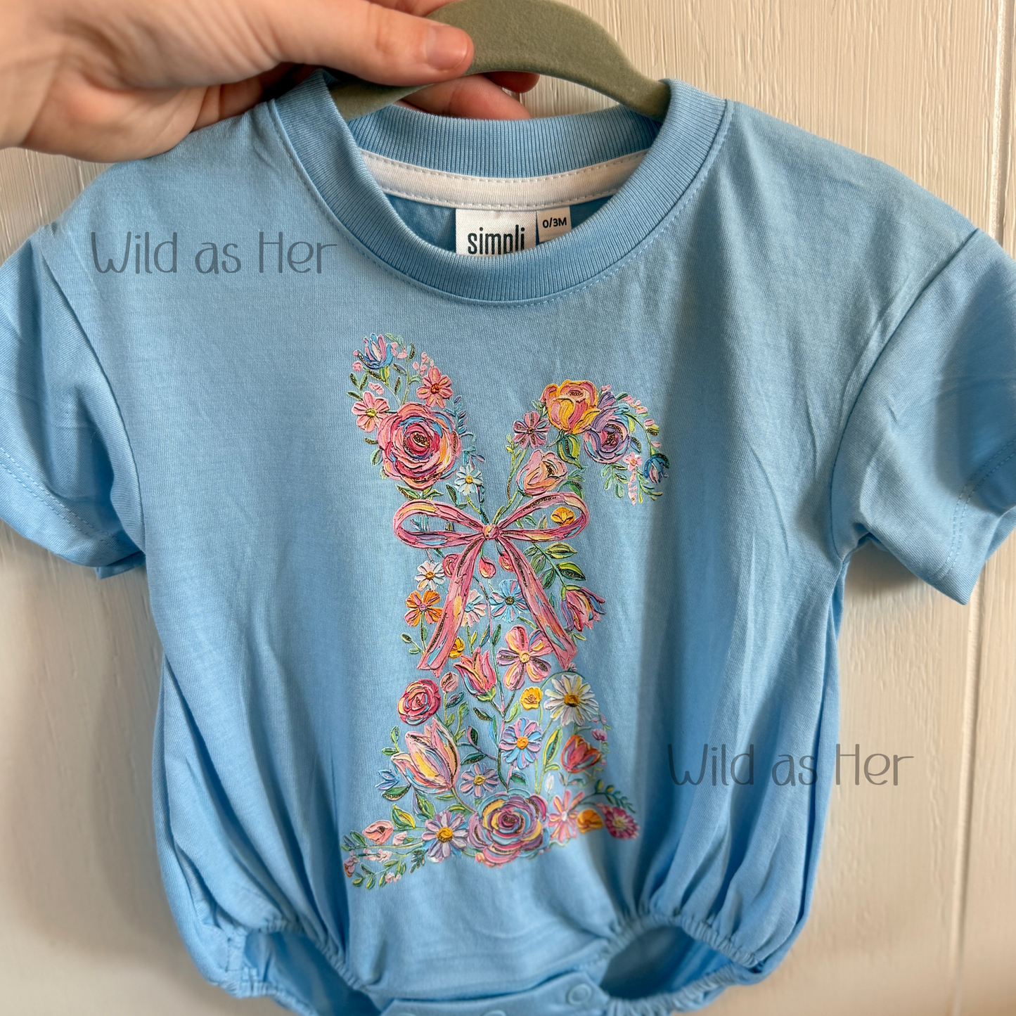 FLoral Bunny Outline