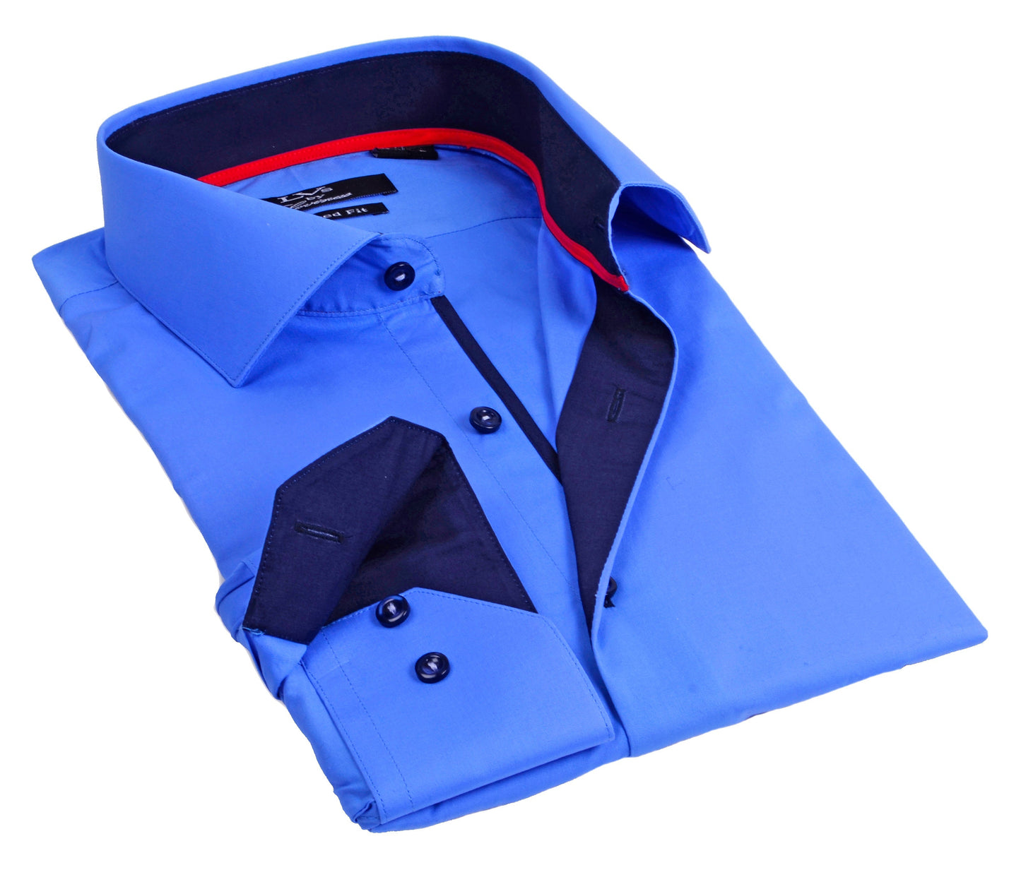 Button-Up Shirt //  - Tailored Fit - contrast  trimming - final sale