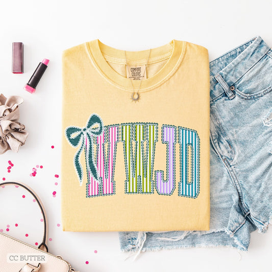 WWJD Seersucker with bow