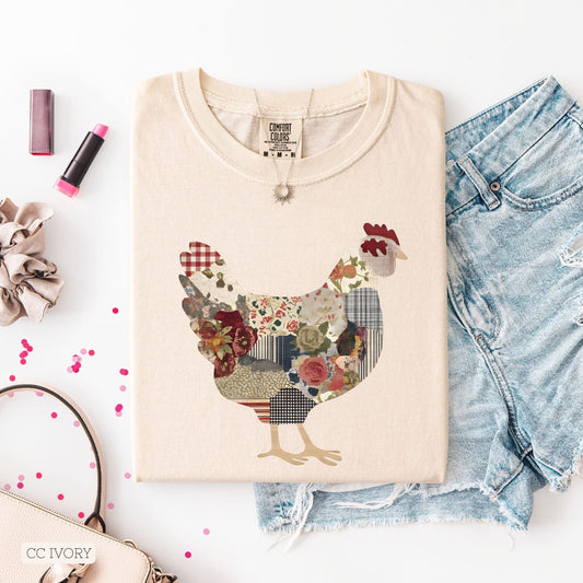 Patchwork Floral Chicken