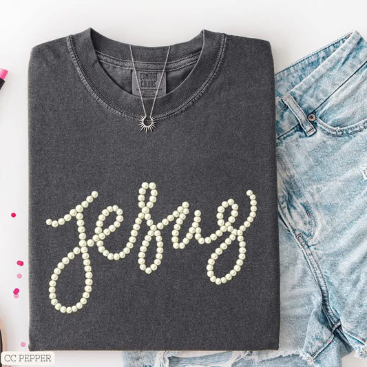 cursive pearl Jesus