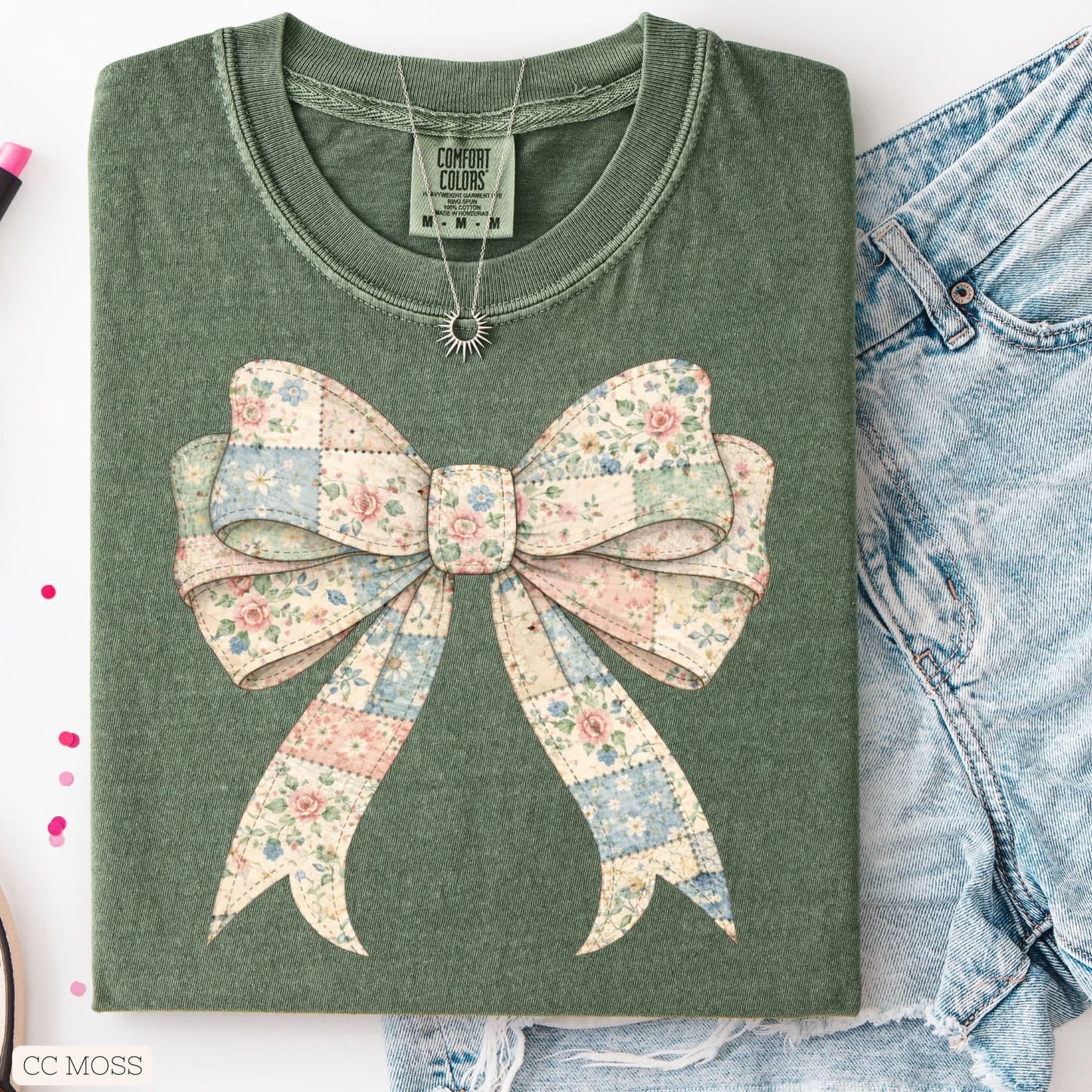 vintage quilt patchwork bow