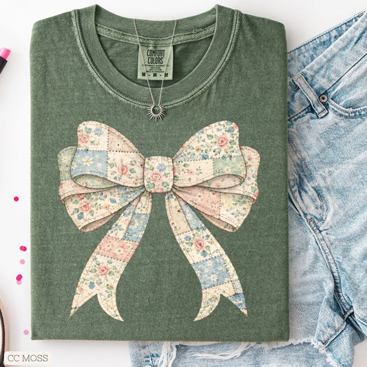 vintage quilt patchwork bow