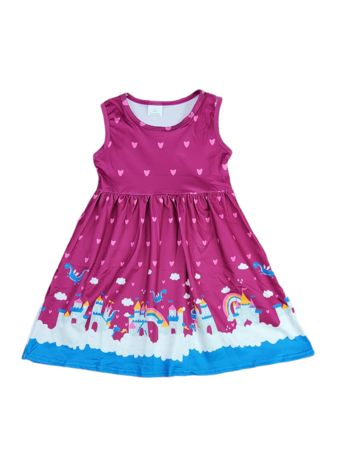 Dragon Fairytale Milk Silk Tank Dress