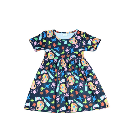 Use Your Imagination Short Sleeve Milk Silk Dress