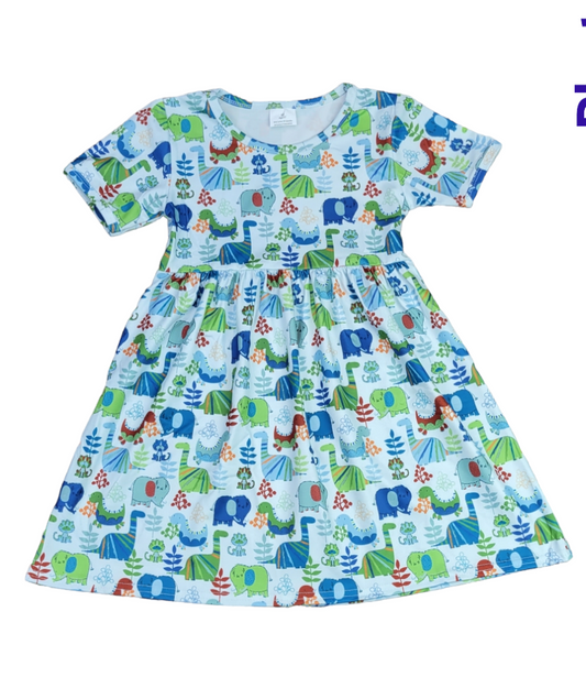 Ice Age Friends Short Sleeve Milk Silk Dress