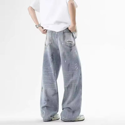 Faded Paint Splatter Jeans