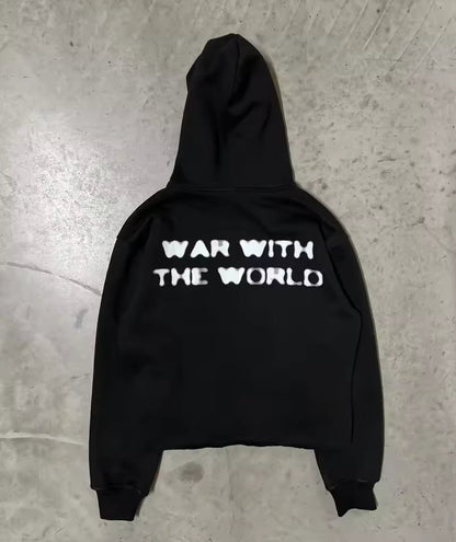 War With The World Faces Hoodie