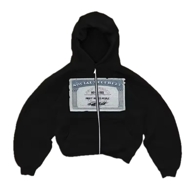 Social Security Zipper Jacket