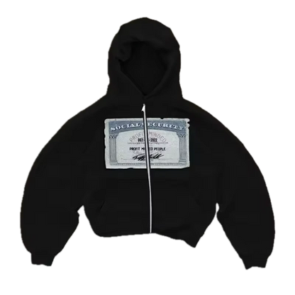Social Security Zipper Jacket