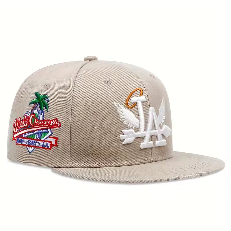 LA Embroidered Adjustable Wing Hat