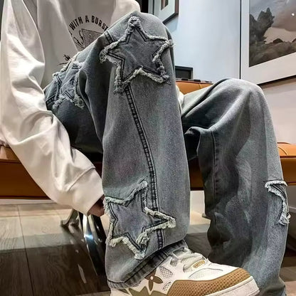 Star Embroidered Jeans