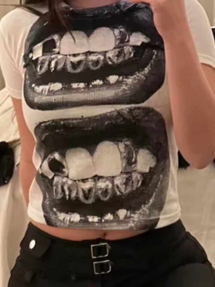 Lips Crop Tee