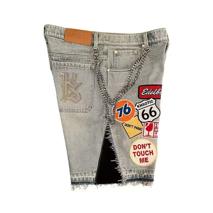 Street Scraps Denim Shorts