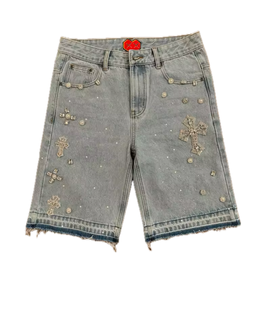 Genuine Cross Rhinestone Shorts