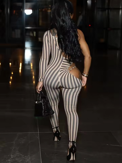 The Illusion Stripe Jumpsuit