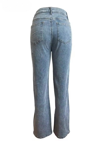 Woven Detail Denim Jeans