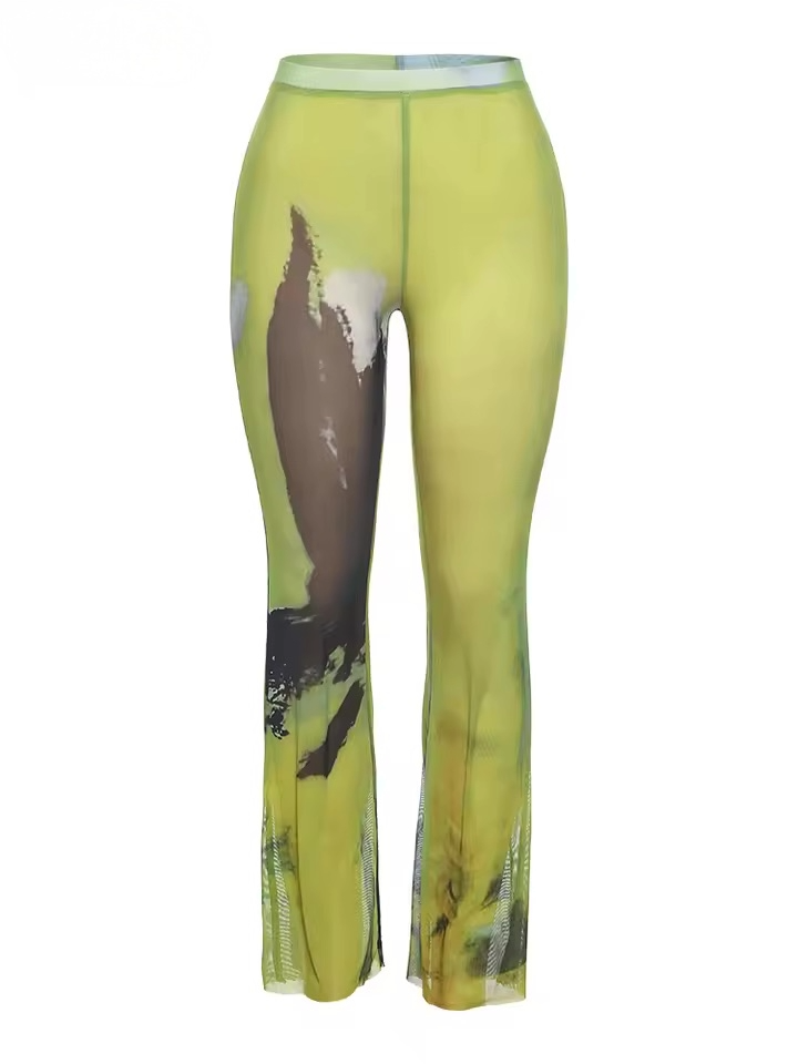 Emerald Flow Mesh Pants