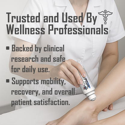 AcuPlus 3 oz Pain Relief Roll-On 3 Pack – Hands-Free Menthol Pain Relief for Muscles and Joints