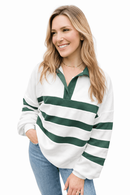 Jordan Jacquard & Striped Pullover