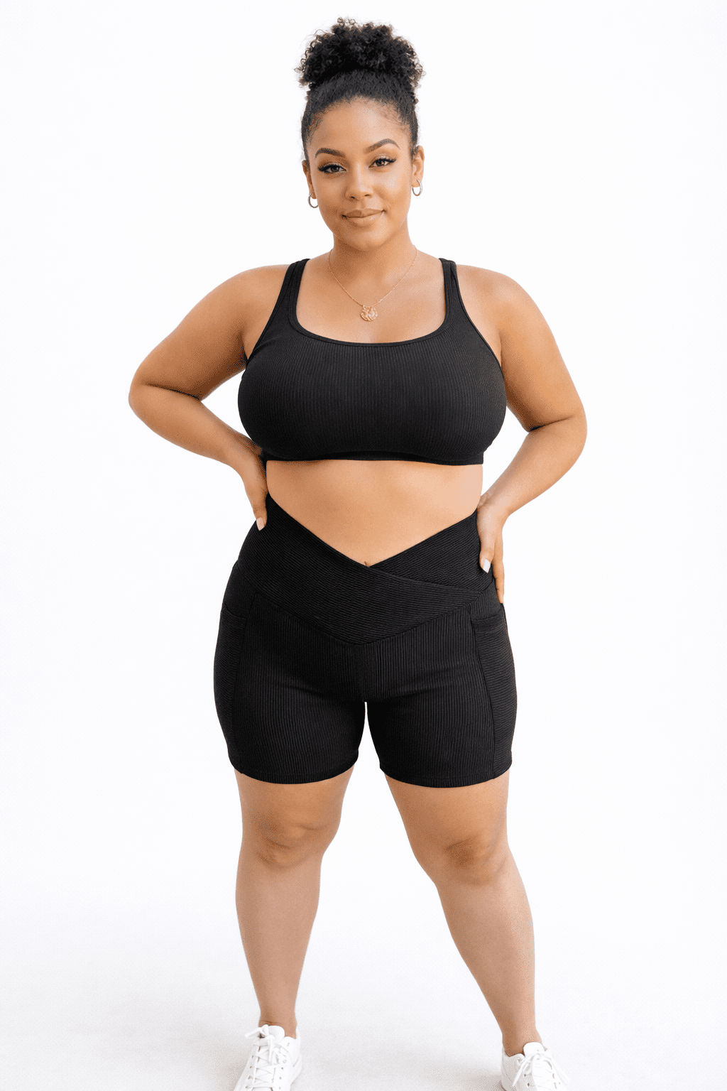 PREORDER Max Sculpt Ribbed Short Length Biker Shorts