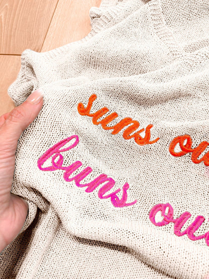 Suns Out, Buns Out Lightweight Knit Tank Dress Coverup