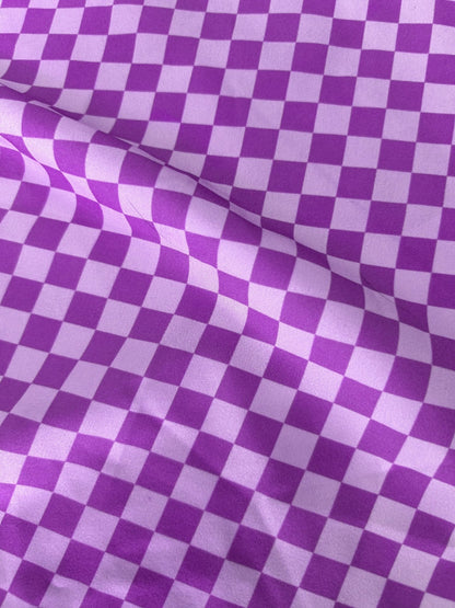 Checkered Tummy Control Athletic Shorts with Pockets
