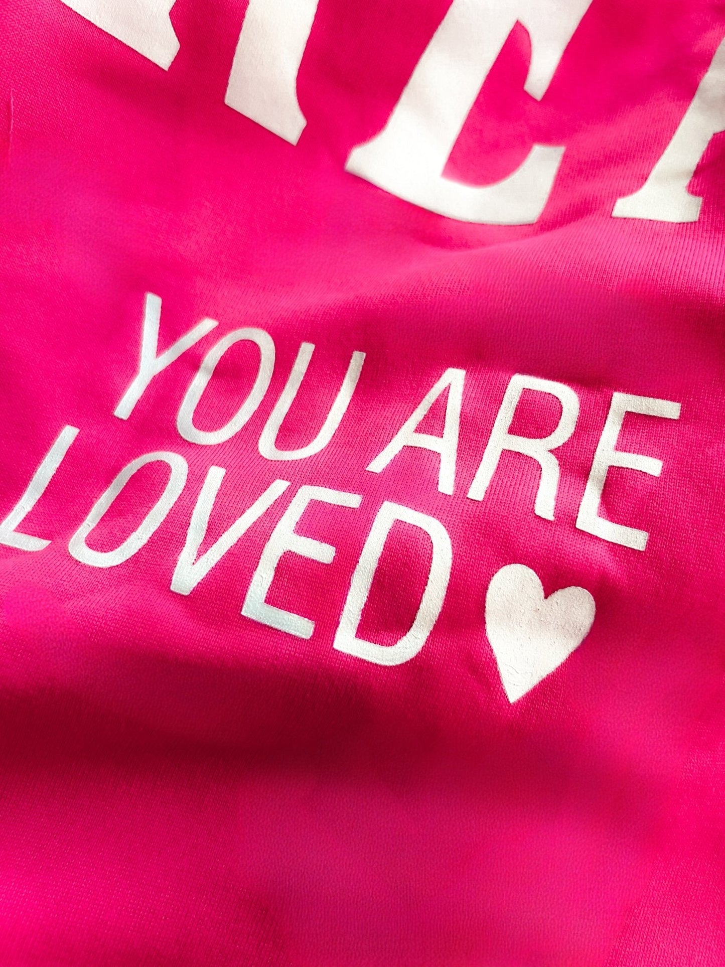 If You Can Read This You Are Loved Graphic Back Printed Scuba Sweatshirt