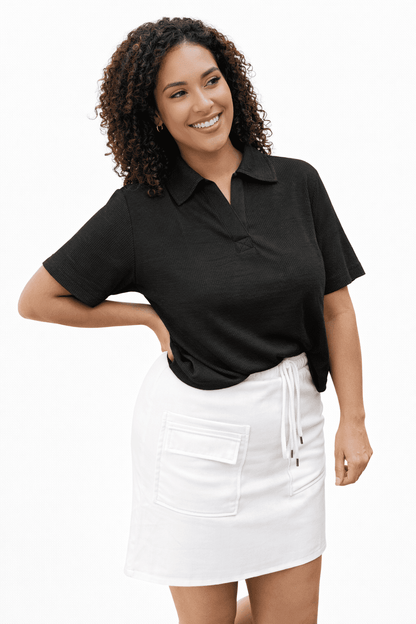 Rory Ribbed Cropped Tennis Tee